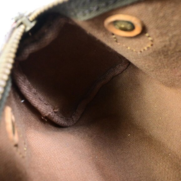 LOUIS VUITTON Mini Speedy 2Way Hand Bag Monogram Leather Brown - Picture 14 of 15